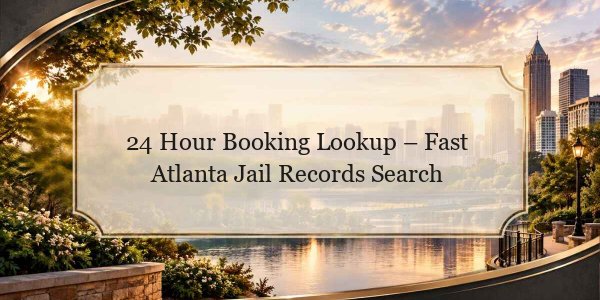 24 Hour Booking Lookup – Fast Atlanta Jail Records Search